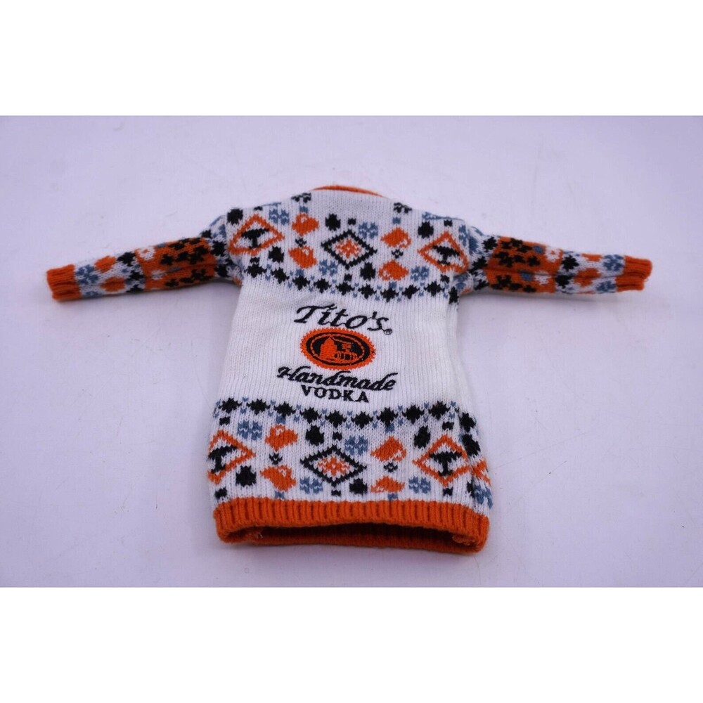 Tito's Bottle Ugly Xmas Sweater Koozie Handmade Vodka Original - Cute Gift Wrap